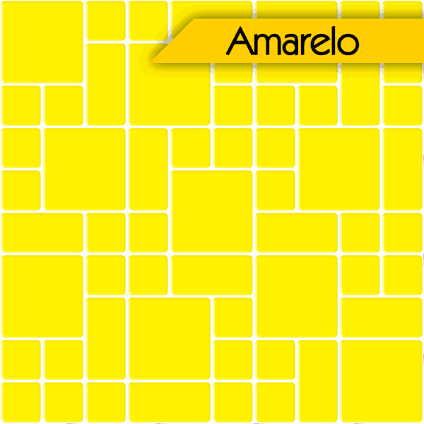 Pastilhas Resinadas Mosaico - Cor Amarela