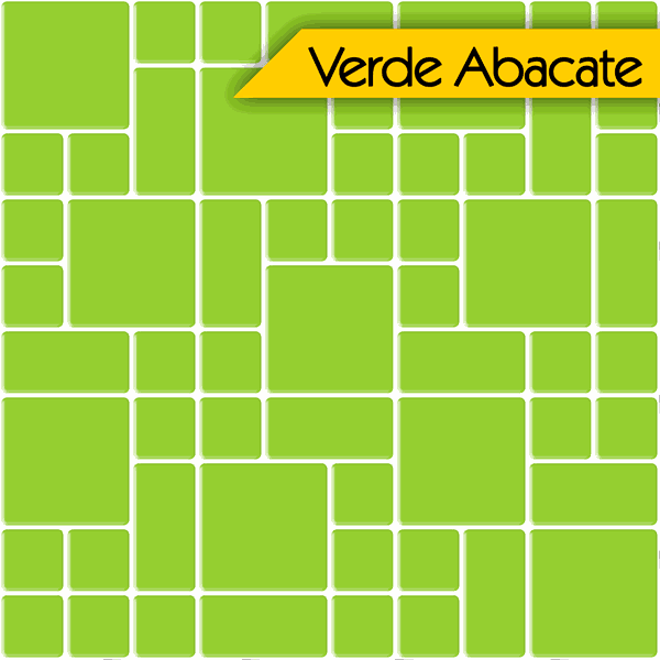 Pastilhas Resinadas Mosaico - Cor Verde Abacate