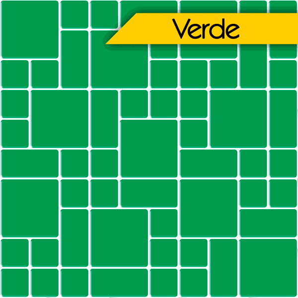 Pastilhas Resinadas Mosaico - Cor Verde