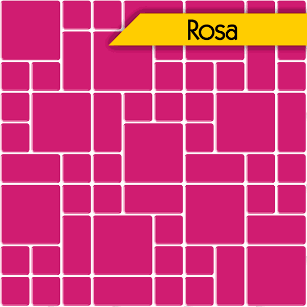 Pastilhas Resinadas Mosaico - Cor Rosa