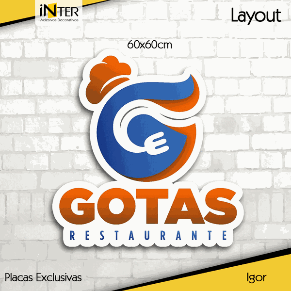 Letras em MDF3mm - Gotas Restaurante