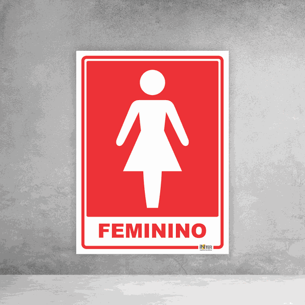 Placa de Sinalização - Identificação Sanitário Feminino