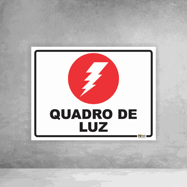 Placa de Sinalização - Quadro de Luz