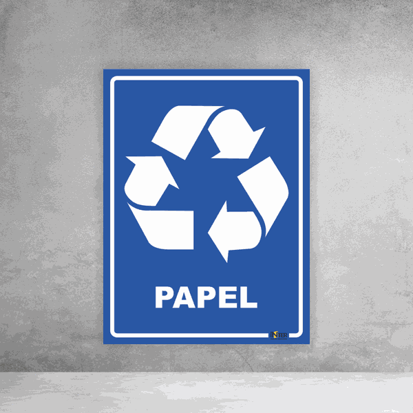 Placa de Sinalização - Reciclável Papel