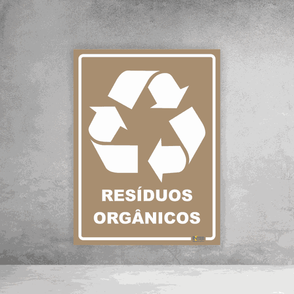 Placa de Sinalização - Reciclável Resíduos Orgânicos