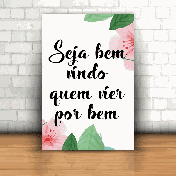 Placa Decorativa - Seja Bem Vindo