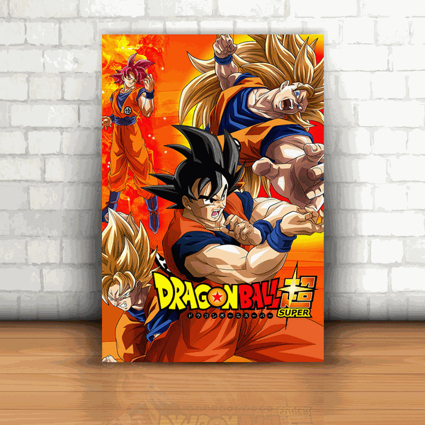 Placa Decorativa Dragon Ball Z Goku Desenho - Quadrinho para Decoração