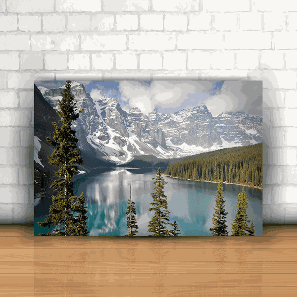 Placa Decorativa - Natureza Montanhas Neve