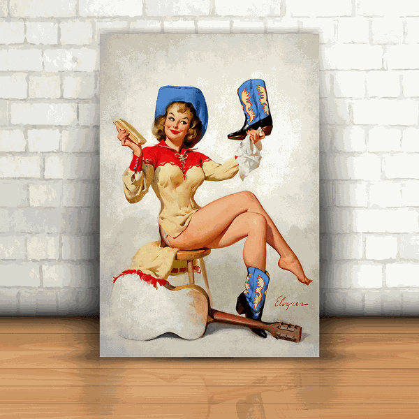 Placa Decorativa - Pin-up Artista