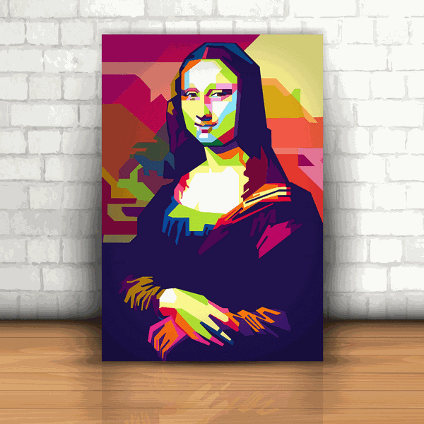 Placa Decorativa - Monalisa Color