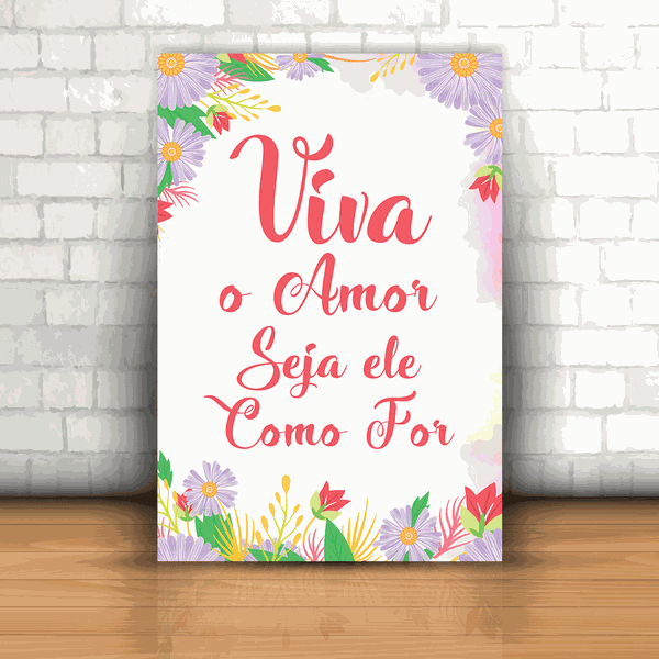 Placa Decorativa - Viva o Amor