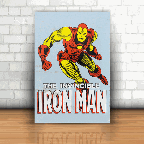 Placa Decorativa - Homem de Ferro Quadrinhos