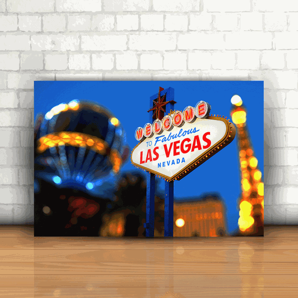 Placa Decorativa - Las Vegas USA