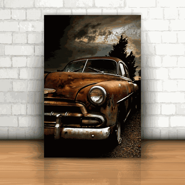 Placa Decorativa - Carro Vintage