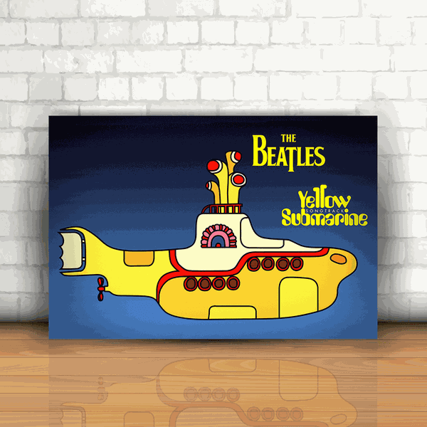 Placa Decorativa - The Beatles Yellow Submarine