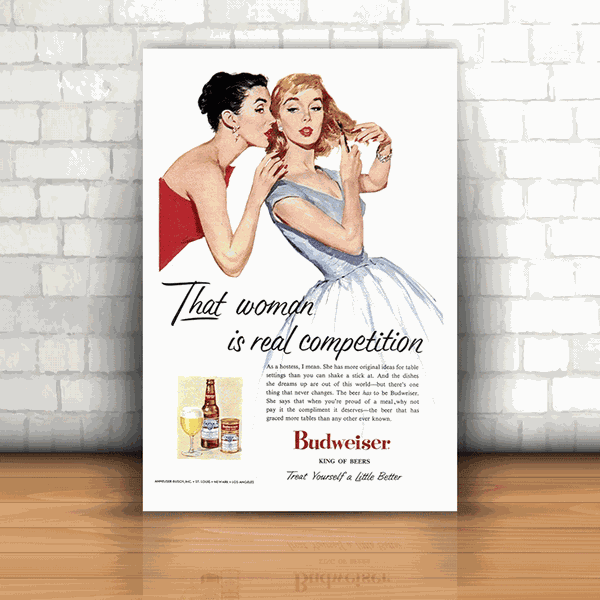Placa Decorativa - Budweiser Vintage