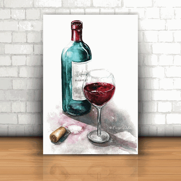 Placa Decorativa - Vinho 