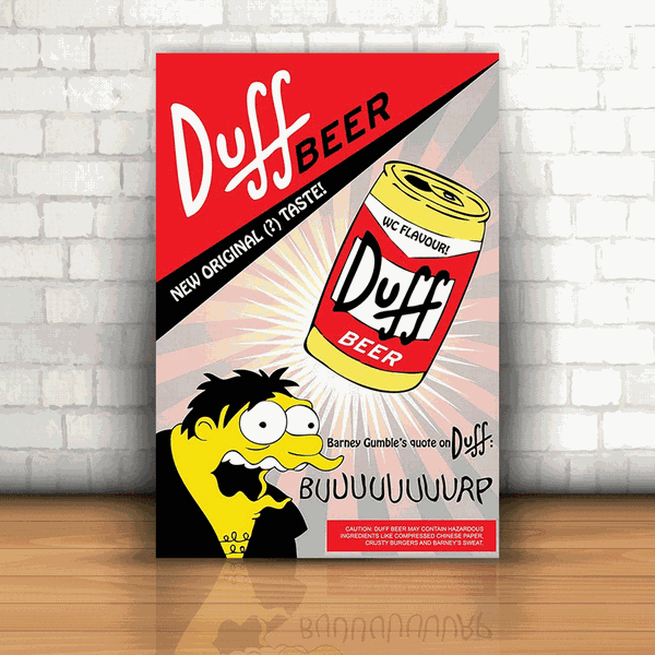 Placa Decorativa - Duff Beer Barney Gumble