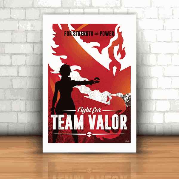 Placa Decorativa - Pokemon GO Team Valor