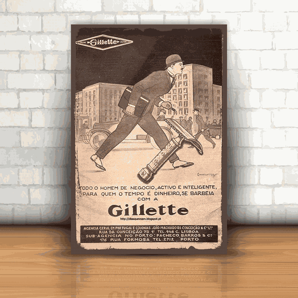 Placa Decorativa - Gillette mod 01