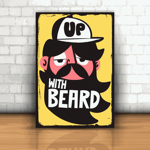 Placa Decorativa - Com Barba
