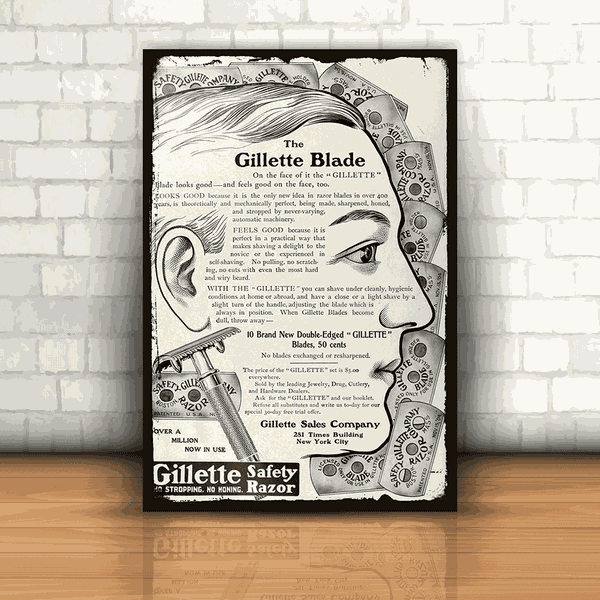 Placa Decorativa - Gillette mod 04