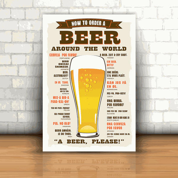 Placa Decorativa - Cerveja Redor do Mundo