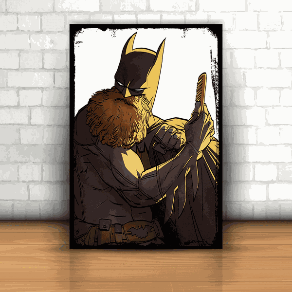 Placa Decorativa - Batman Barbudo