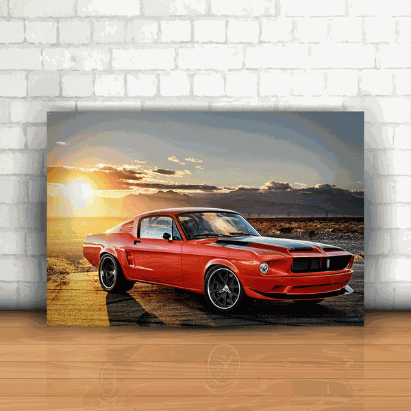 Placa Decorativa - Mustang 1968