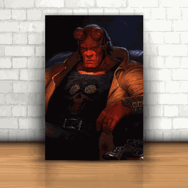 Placa Decorativa - Hellboy Mod. 01