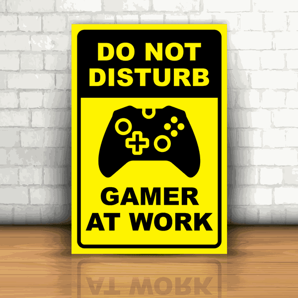 Placa Decorativa - Não Perturbe Gamer