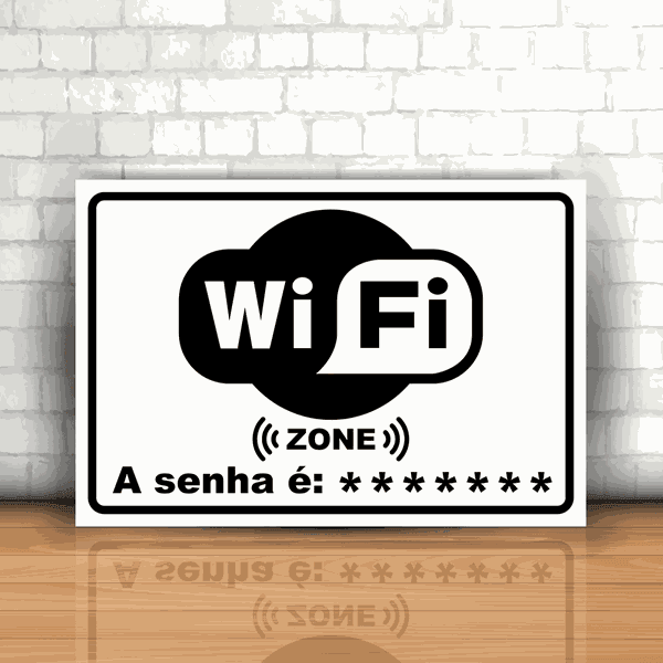 Placa Decorativa - Wifi Senha