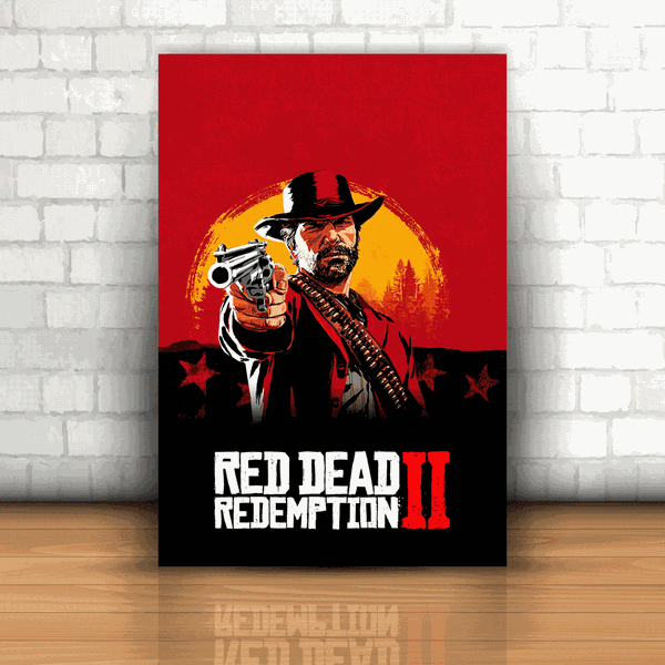 Placa Decorativa - Red Dead Redemption 2 Mod. 01