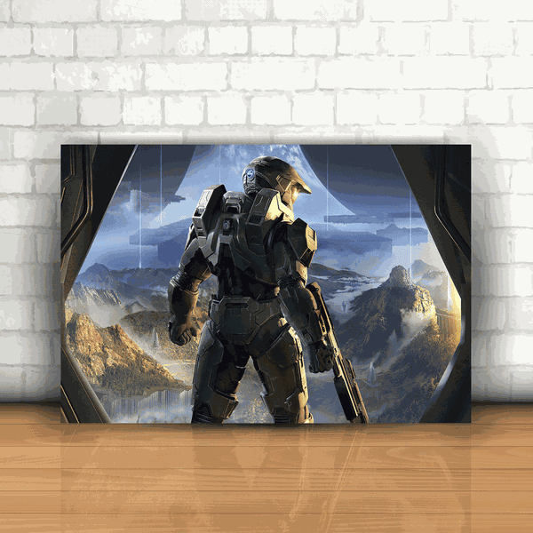 Placa Decorativa - Halo Game Mod. 01