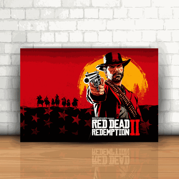 Placa Decorativa - Red Dead Redemption 2 Hori