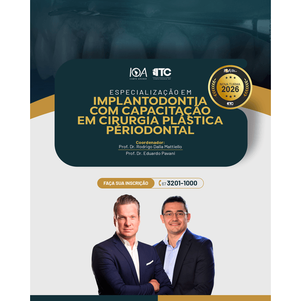 IMPLANTODONTIA COM CAPACITAÇÃO EM CIRURGIA PLÁSTICA PÉRIODONTAL