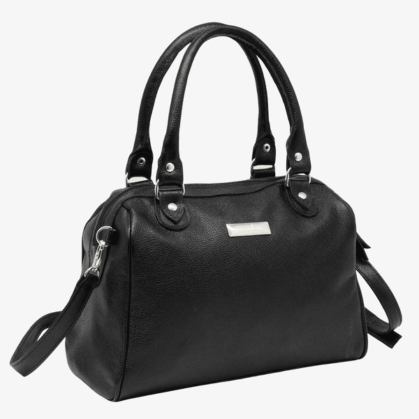 Bolsa Feminina Couro Legítimo com Alça Transversal cor Preto - 8600P