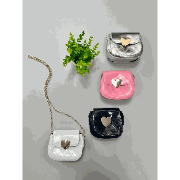 Bolsa Infantil Coração Dourado