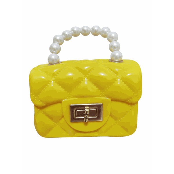 Bolsa Infantil Perolas Amarela