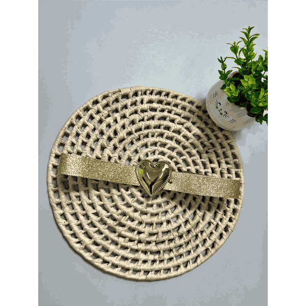 Cinto Coração Brilhante Dourado