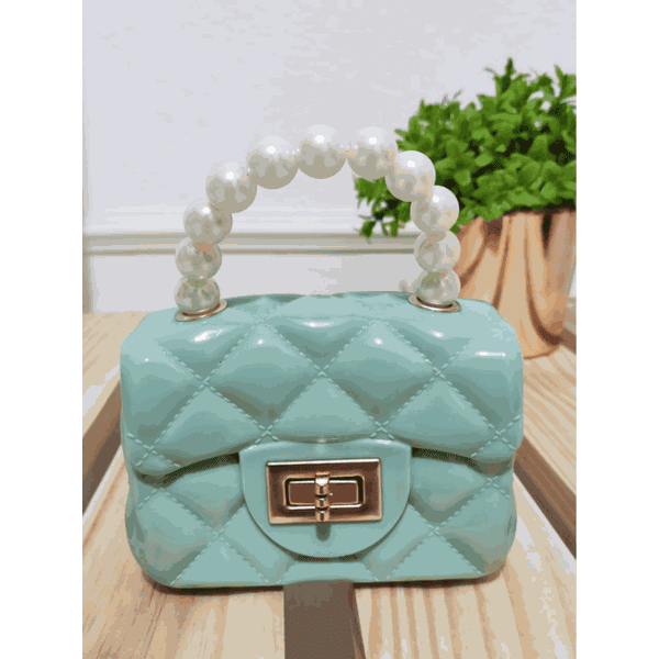 Bolsa Infantil Perolas Verde