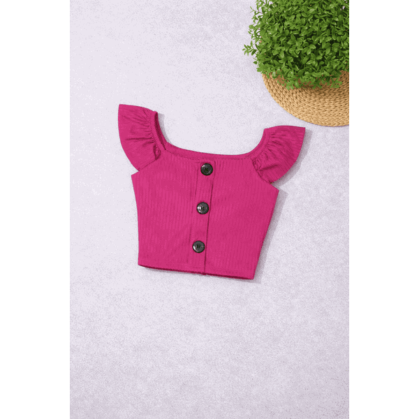 Cropped de Botão Pink