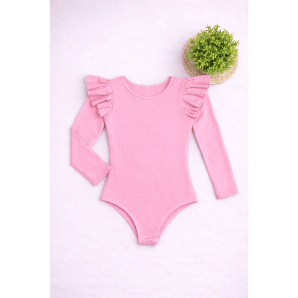 Body Manga Longa Rosa