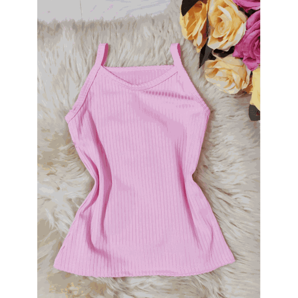 Blusa Feminina Regata Rosa Bebe