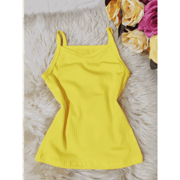 Blusa Feminina Regata Amarela