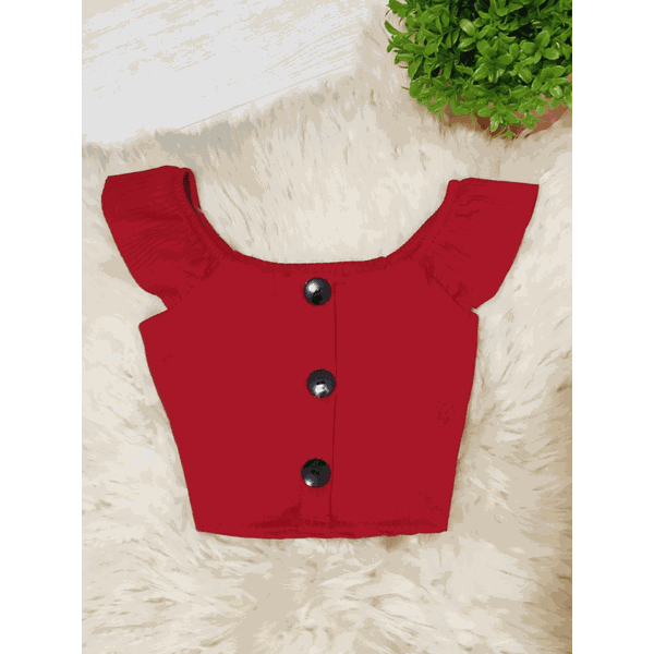 Cropped de Botão Vermelho