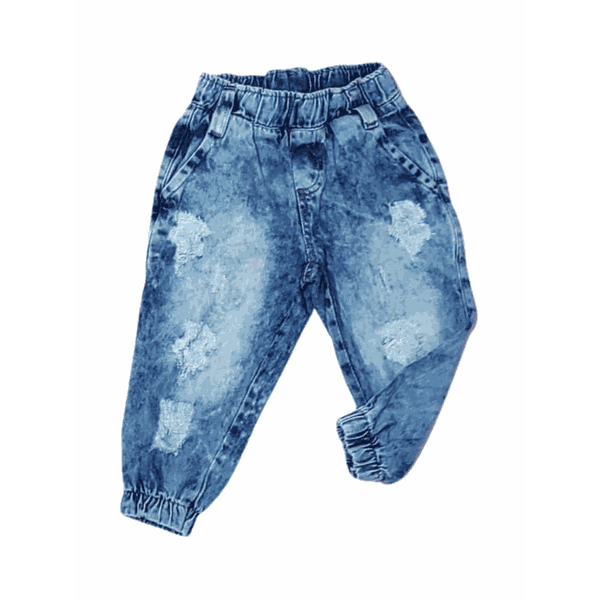 Calça Jeans Jogger mesclado Infantil Destroyed 