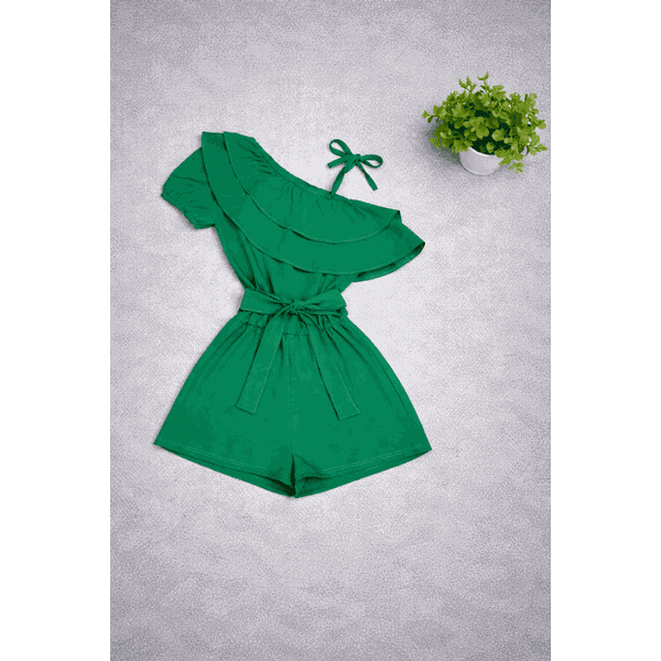 Macaquinho Babado Verde