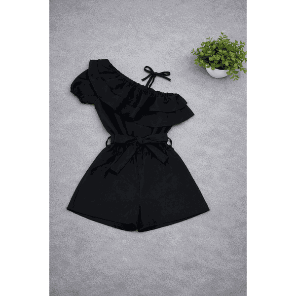 Macaquinho Babado Preto