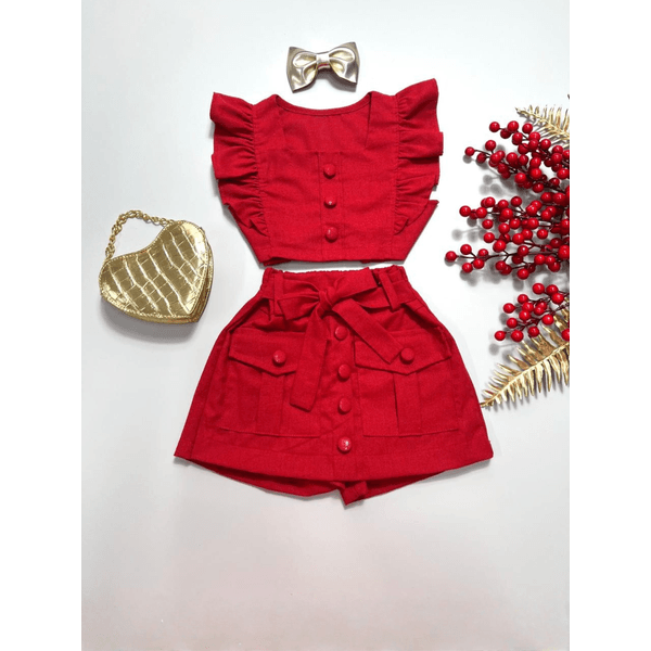 Conjunto Viscolinho Vermelho
